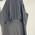 Jones Wear  Dress halter black beaded flowy floor length 10 formal cocktail party Photo 7