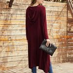 Zanzea  Deep Red Hooded Top size S Photo 1