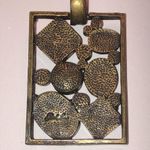 Park Lane  Bronze & Amber Gemstone Rectangular Boho Pendant Photo 2