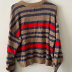 Aerie  Striped Fuzzy Sweater Size Small Photo 2