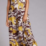Anthropologie ruffled maxi Jaguar print M Photo 0