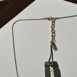 Jones New York  Rhinestone Pendant Gold Tone Chain Necklace Adjustable Length NWT Photo 2