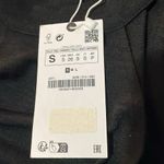 ZARA  knit midi dress Front cutouts Long sleeved Black Size S NWT Stretchy Sleek Photo 9