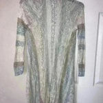 Say What? Open Knit Open Face lightweight long cardigan Exc Con size Medium Photo 4