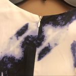 Lulus Lulu’s Seeing Chic Floral V Neck Racerback Skater Dress‎ Blue White Medium Photo 6