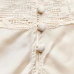 ZARA  dress lingerie style ivory black lace crochet ribbon tied satin effect maxi Photo 4