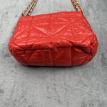 Chico's  Bag Red Orange Quilted Puffer Chain Crossbody Indie Sleek Boho Coquette Photo 4