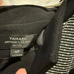 Tahari Gray and Silver Sheath Dress V-neck Sleeveless Photo 2