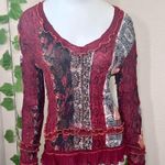 Alberto Makali Multi-print Floral Ruffle Blouse Photo 1