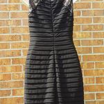 Adrianna Papell black ruffled layered dress Photo 3