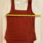 Old Navy Fitted Sleeveless Square Neck Rust Bodysuit Photo 3