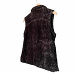 Woolrich Faux Shearling Toggle Front Shawl Collar Vest Onyx Gray Size Small Photo 3