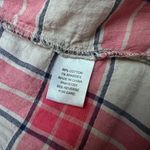 Charlotte Russe  Plaid Long Sleeve Collared Button Down Shirt Pink/Cream - Small Photo 3