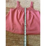 Aerie Pink Lace Trim Tank Top Women’s Size M Medium Floral Mesh Detail Photo 3