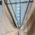 REEF  kaleidoscope nude plunge front strappy swimsuit with pearl accents Photo 10
