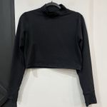 Aerie Offline By Mock Neck Longsleeve Crop Top Athletic Size Medium Thumb Holes Photo 0