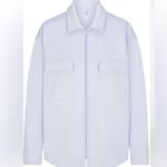 SKIMS  Cotton Fleece zip up shirt jacket size Small NWT color Periwinkle Photo 1