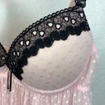 Cinema Etole Pink & Black Contour Cup Sheer Lace Sleep Dress Nightie L Size L Photo 2