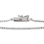 Adina Eden Classic Thin Tennis Bracelet Silver Photo 0