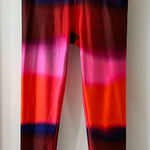 Terez NWOT Women’s Red Pink Purple Gradient Tie Dye Leggings, Size L Photo 0