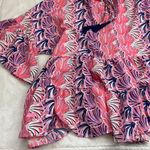 Simply Southern Simply‎ Southern Tiered Blouse Women's Size Large All Over Shell Print Tropical Photo 7