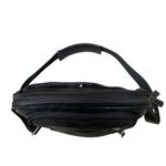 wilson's leather Wilsons Black Leather Vintage Messenger Bag Expandable Crossbody Organizer Photo 7