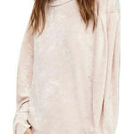 Free People  Milan Layering Top Light Pink Blush Pink Crushed‎ Velvet Small Photo 0