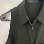 Equipment  100% Silk Black Sleeveless Button Down Tie Waist Blouse Size XS Photo 4