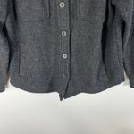 J Crew Wool Blend Shacket Shirt Jacket Unlined Charcoal Grey Size Small Outdoor Gray Photo 2
