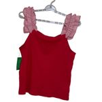 Tommy Hilfiger  Women's  Ruffle Strap Tank  Red Top Size L Photo 7