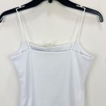 Madewell  Squareneck Tank Top Spaghetti Straps Slim Stretch White Medium NWT Photo 6
