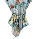 Becca by Rebecca Virtue Femme Flora One Piece Swimsuit Blue Plus Size 0X Photo 4