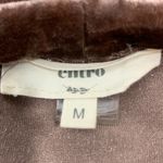 Entro Crushed Velvet Mocha Dusty Rose Shimmery Lace up Front Top Tunic M… Photo 9