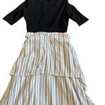 Maje  Trompe-L’Oeil Striped Dress Mixed Media Stretch Illusion Size 36 Small Photo 8