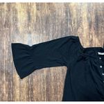 Abercrombie & Fitch  Loose Peplum Black Off The Shoulder Top Medium Photo 1