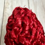 Red Raffia Kiss Lock Clutch Soft Italian Leather Interior Whimsy Evening Summer Photo 12