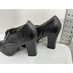 Womans Westies Lace Up Shoes 10 M Black Pointed Toe Stacked Heel Photo 3