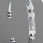 Boutique NEW Unisex Women's Boho 925 Sterling Silver Engraved Cuff Bracelet,‎ Adjustable Photo 0