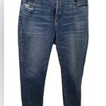 Loft Blue Ankle Jeans with Distressed Hem size 14 Photo 0