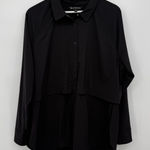 Athleta  Black Snap Button Athletic Jacket Lightweight Size XL Photo 0