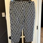Cato  Navy & White Graphic Print Capri Pants Size 12 Photo 1