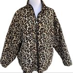 Vintage 90’s Silk Leopard/ Cheetah Lightweight Quilted Jacket Medium Tan Photo 1