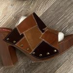 Unionbay Patchwork Suede Women’s Wood Hippie 90’s Platform Sandals size 8 NEW Photo 3