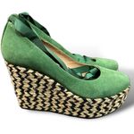 Free People  Charade Espadrille Wedge in Green Size 36 US 5.5 Photo 2