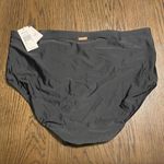 Raisin's Curve Costa Ruched Black Plus Size Tummy-Control Bikini Bottom 24W NWT Photo 1