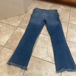Free People Straight Leg Jeans Stretch Denim Raw Hem Medium Blue Wash 27x 26 Photo 1