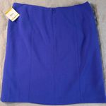 Kasper NWT Separates Stretch Crepe Panel Pencil Skirt 14P Navy Lined Career Work Photo 1