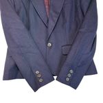 JG Hook Navy 100% Wool Blend Single Button Blazer Chic Classic Business Casual 4 Blue Photo 6