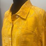 Chico's Women's Yellow Floral Jacket/top silk  brand Photo 1