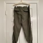 Caslon 100% Linen Joggers Women’s Sz XS Petite Cropped Cuffed Drawstring Pockets Green Photo 6